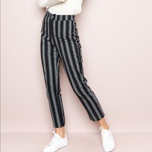 brandy melville black and white tilden pants